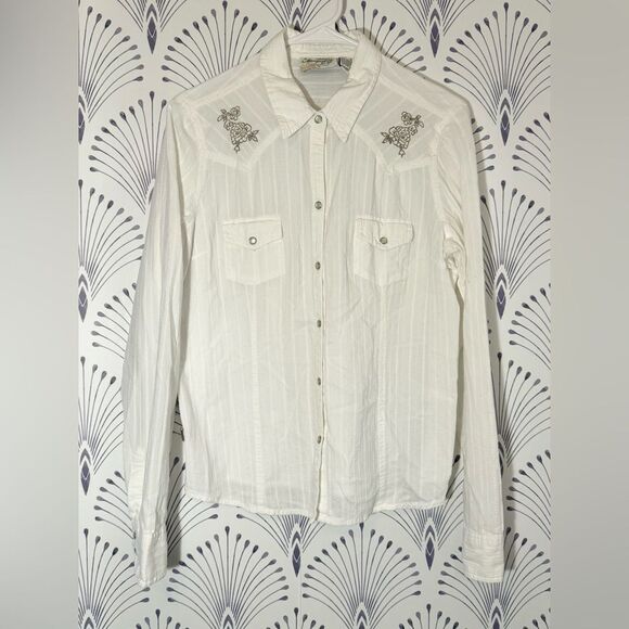 Aeropostale Other - VTG Aeropostale White Embroidered Womens Western shirt size large